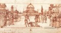 El triunfo de San Jorge dibujo de Vittore Carpaccio
